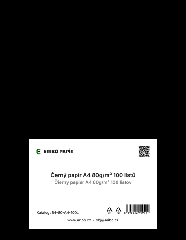 Černý papír A4 100 ks