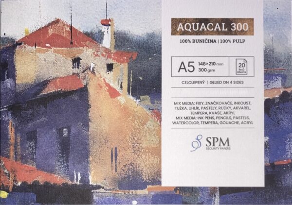 Akvarelový blok A5 Aquacal 300 g/m²